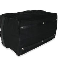 Black Tessuto Nylon Logo Plate Large Duffle Bag