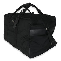 Black Tessuto Nylon Logo Plate Large Duffle Bag
