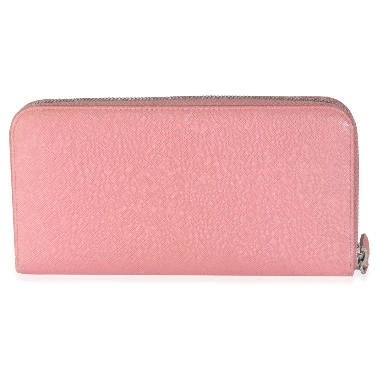 Pink Saffiano Bow Zip Around Continental Wallet