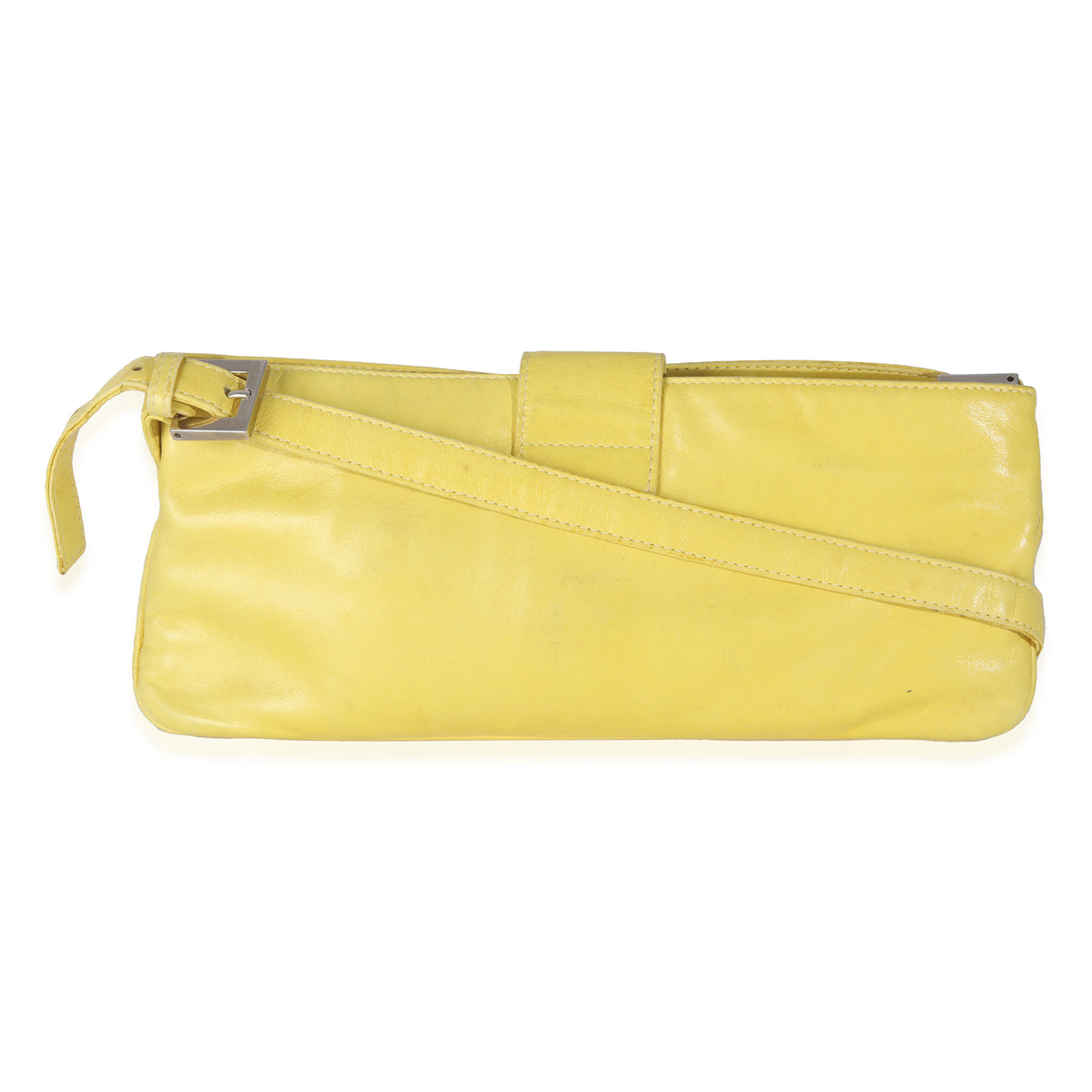 Yellow Lambskin Baguette Crossbody