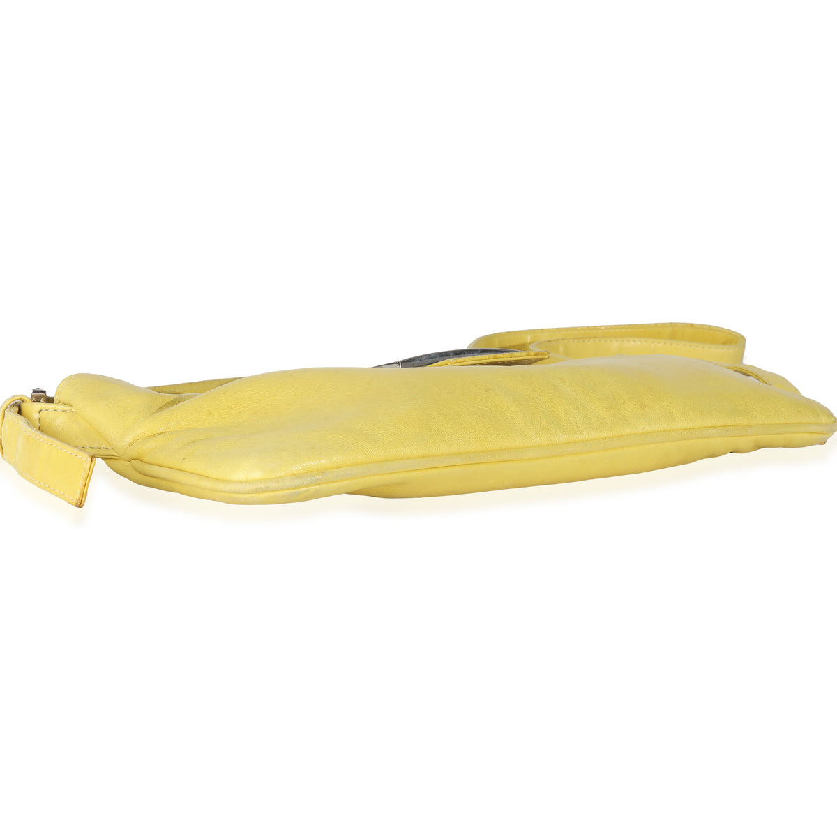 Yellow Lambskin Baguette Crossbody