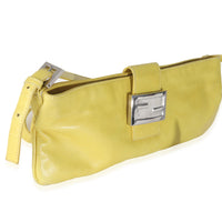 Yellow Lambskin Baguette Crossbody