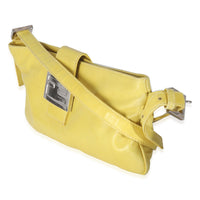Yellow Lambskin Baguette Crossbody