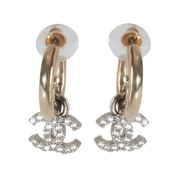 Gold-Plated 2023 Strass CC Earrings
