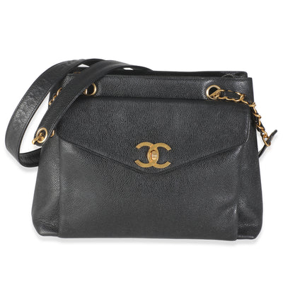 Vintage 24k Black Front Pocket Shoulder Bag