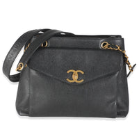 Vintage 24k Black Front Pocket Shoulder Bag