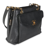 Vintage 24k Black Front Pocket Shoulder Bag