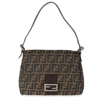 Brown Zucca Canvas Mama Baguette Shoulder Bag