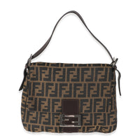 Brown Zucca Canvas Mama Baguette Shoulder Bag
