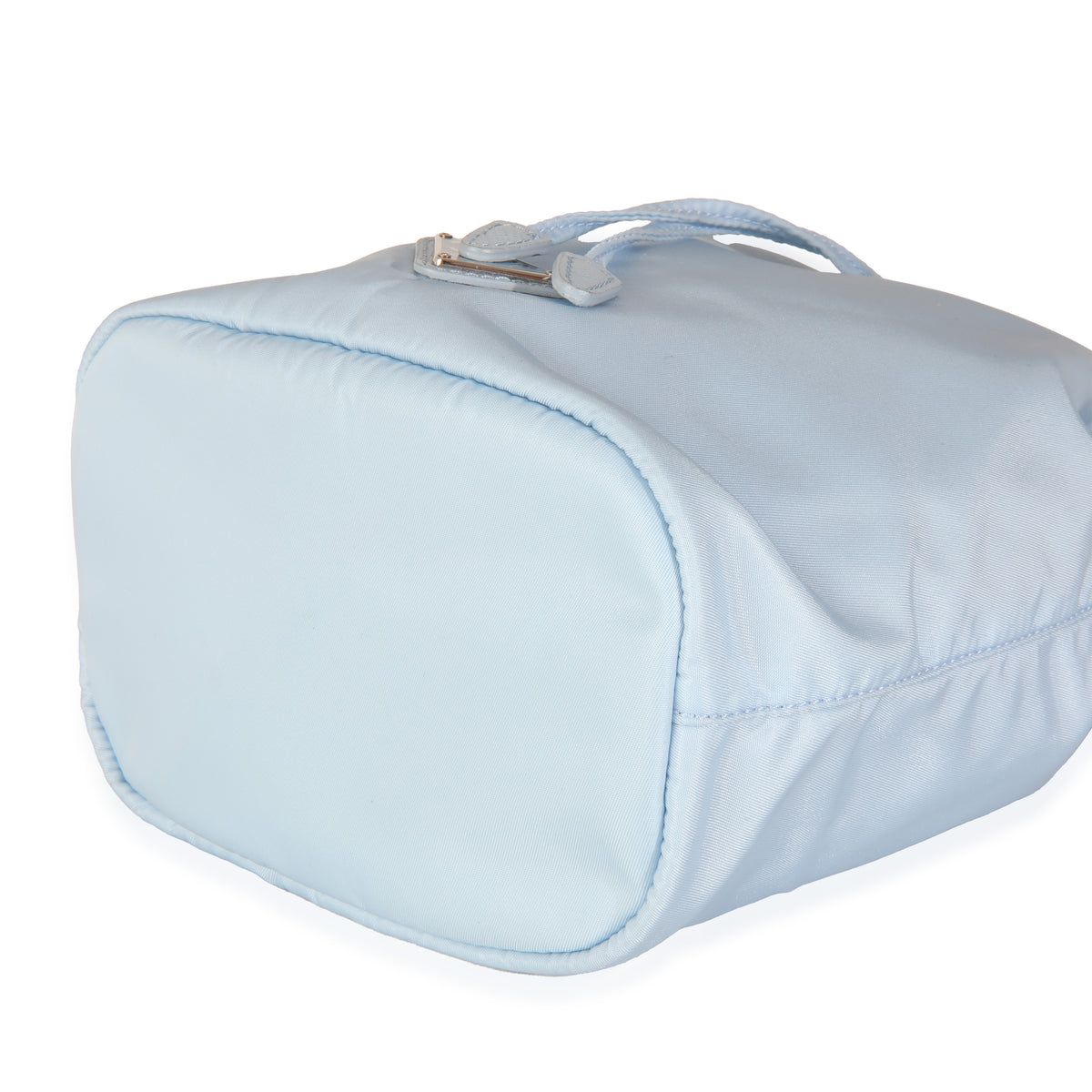 Light Blue Re-Nylon Drawstring Bucket Pouch