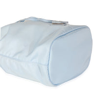 Light Blue Re-Nylon Drawstring Bucket Pouch
