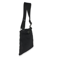 Black Nylon Logo Flat Messenger