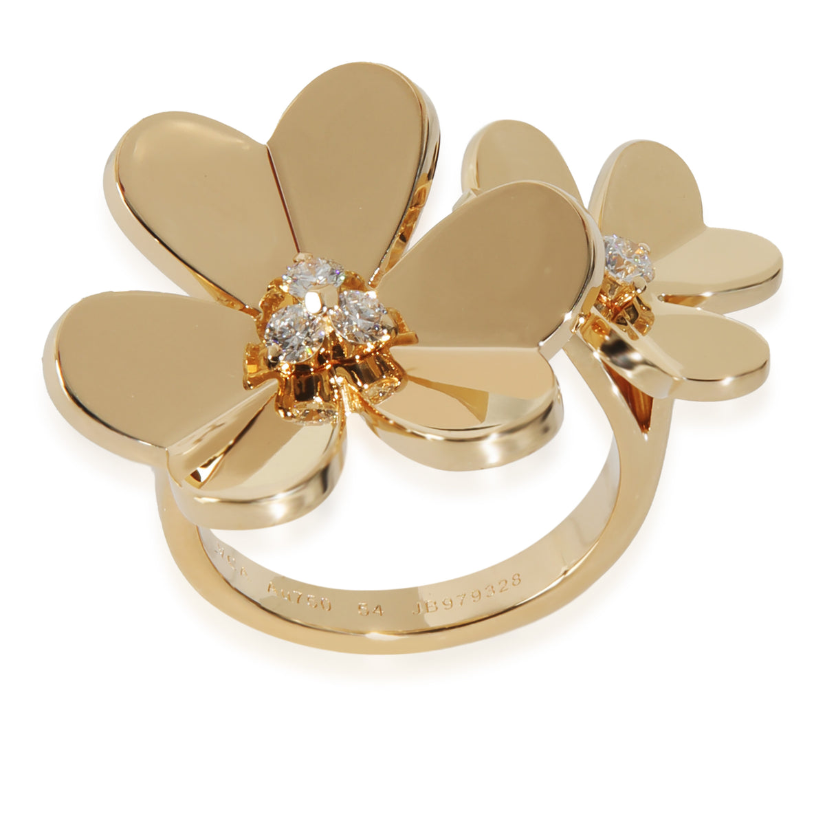 Yellow Gold Diamond Frivole Between The Finger Ring