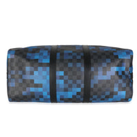 Blue Damier Graphite Canvas Pixel Canvas Keepall Bandouliere 50