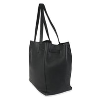 Black Calfskin Phantom Cabas Tote