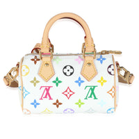x TM White Monogram Multicolor Nano Speedy NM