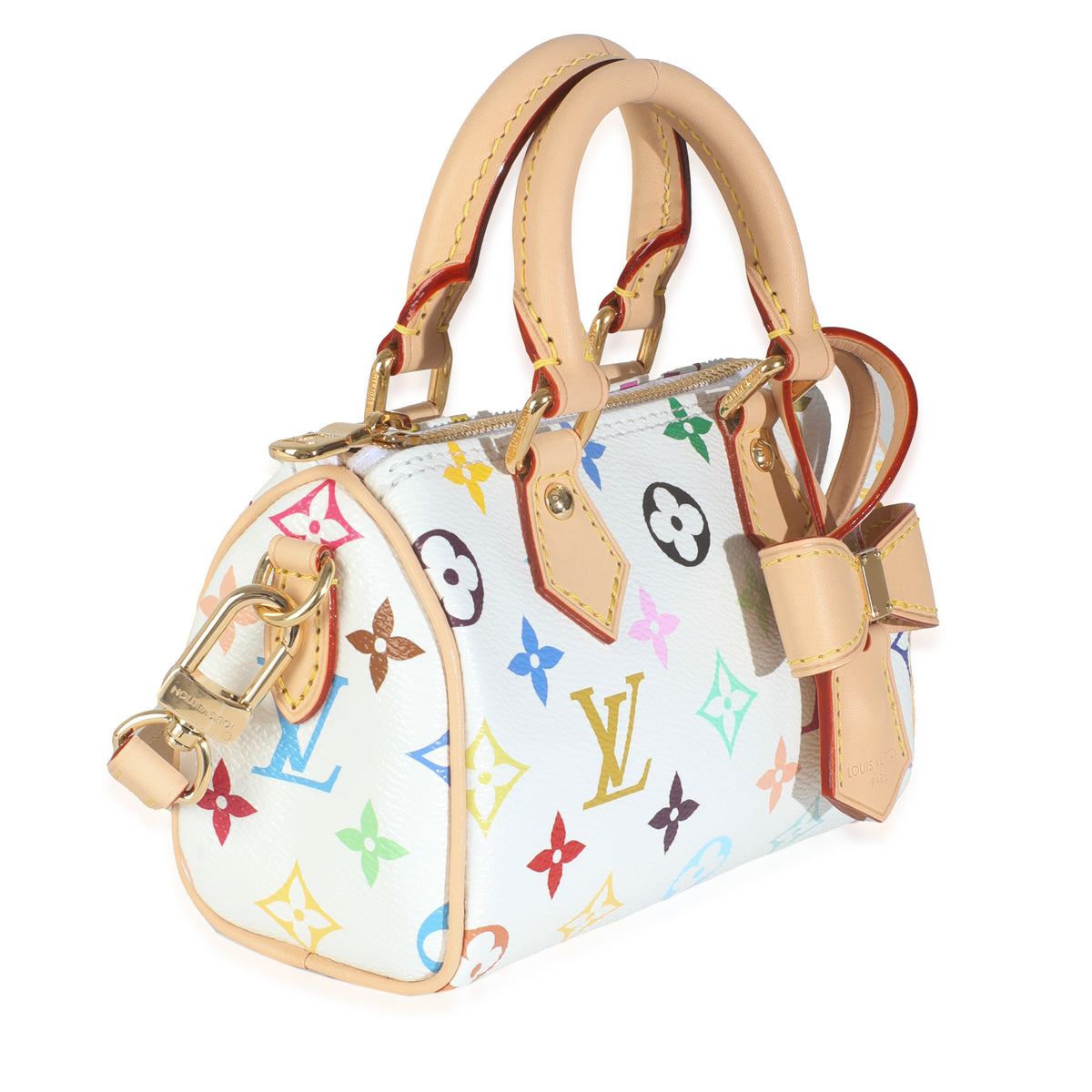 x TM White Monogram Multicolor Nano Speedy NM