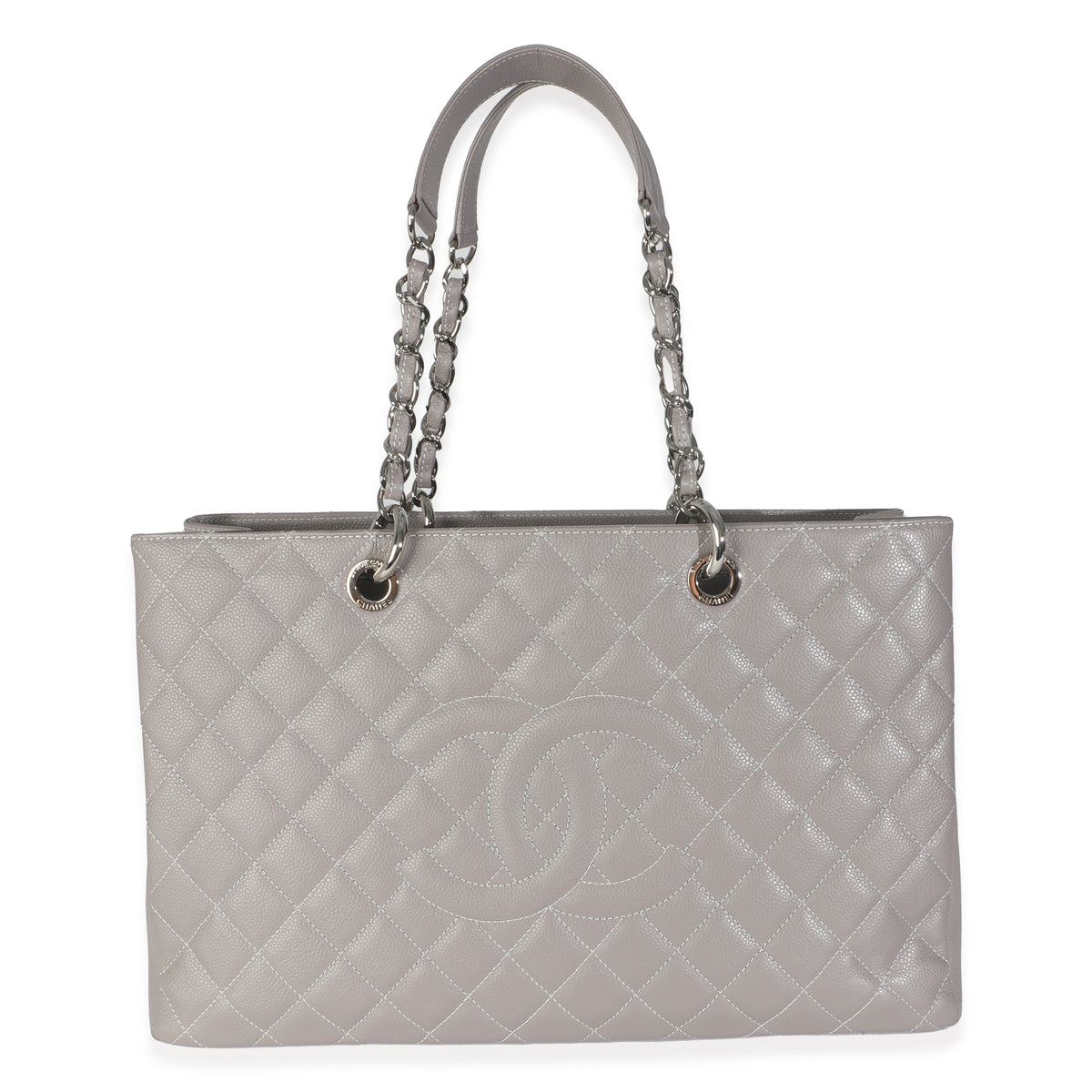 12A Grey Quilted Caviar XL Grand Shopping Tote