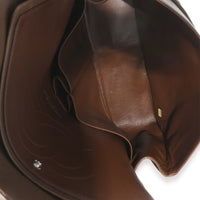 Dark Brown Quilted Caviar Jumbo Double Flap Handbag