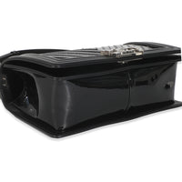 Black Patent Chevron Glitter PVC Old Medium Boy Bag