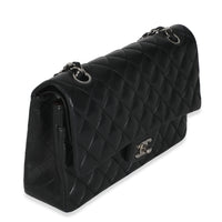 Black Quilted Lambskin Medium Classic Double Flap Bag