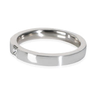 Platinum Diamond Princess Cut Single Diamond Wedding Band