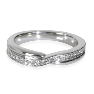 Platinum Diamond Tryst Single Row Pave Diamond Band