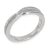 Platinum Diamond Tryst Single Row Pave Diamond Band