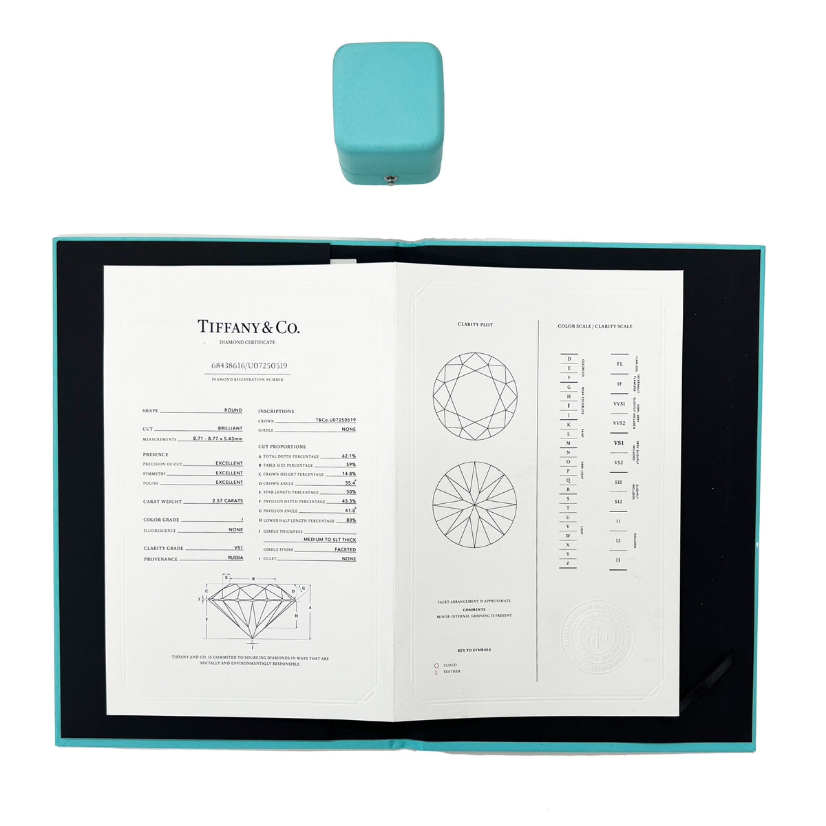 2.57 ct Round Brilliant Diamond Pave Solitaire Engagement Ring