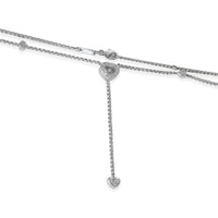 White Gold Diamond Happy Diamond Lariat Necklace