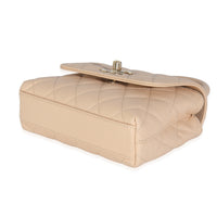 Beige Quilted Caviar Extra Mini Coco Top Handle Handbag