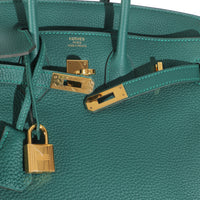 Malachite Togo Birkin 25 GHW
