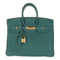 Malachite Togo Birkin 25 GHW
