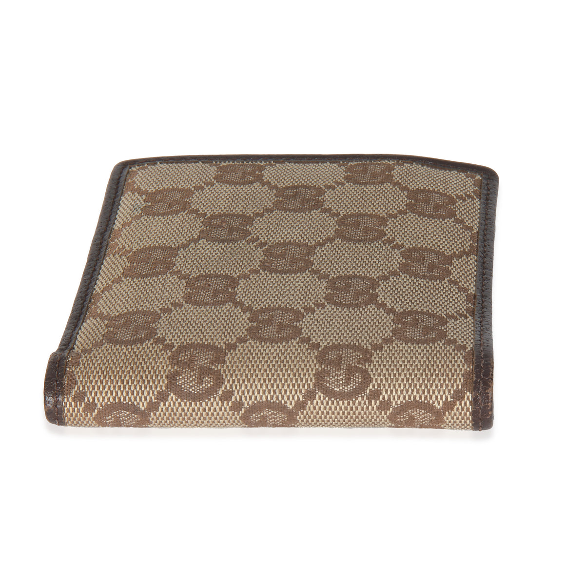 Beige Brown GG Canvas Bi Fold Wallet