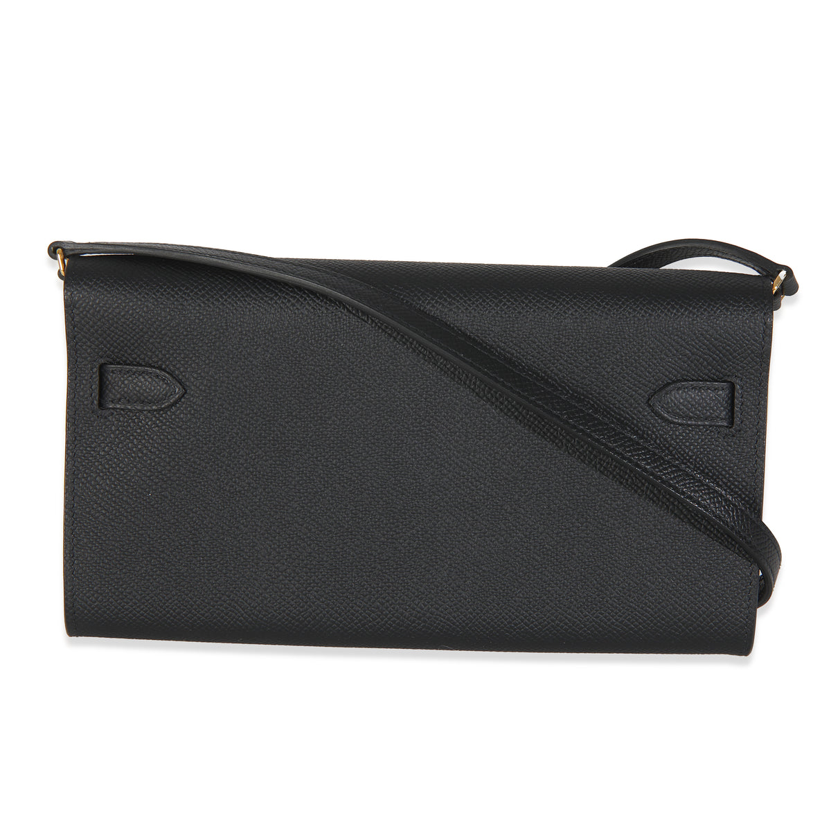 Hermes Black Epsom Kelly To Go GHW