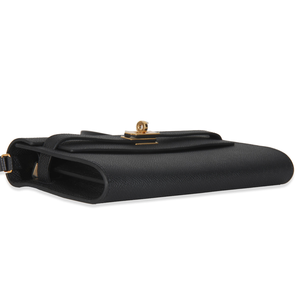 Hermes Black Epsom Kelly To Go GHW