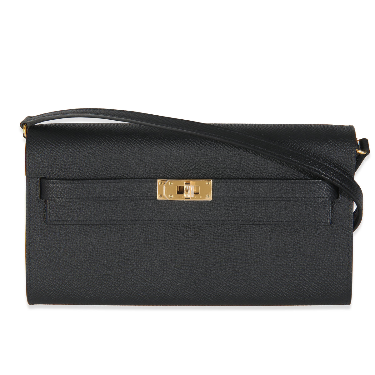 Hermes Black Epsom Kelly To Go GHW