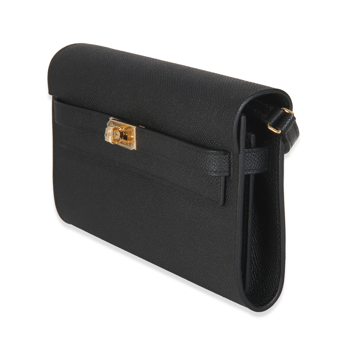 Hermes Black Epsom Kelly To Go GHW