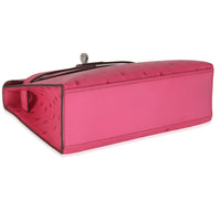 Rose Tyrien Ostrich Kelly Pochette PHW