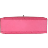 Rose Tyrien Ostrich Kelly Pochette PHW