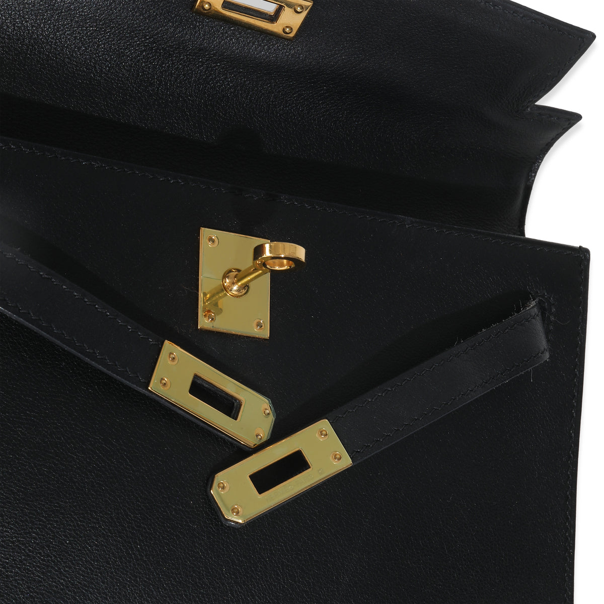Black Swift Kelly Pochette GHW