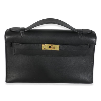Black Swift Kelly Pochette GHW