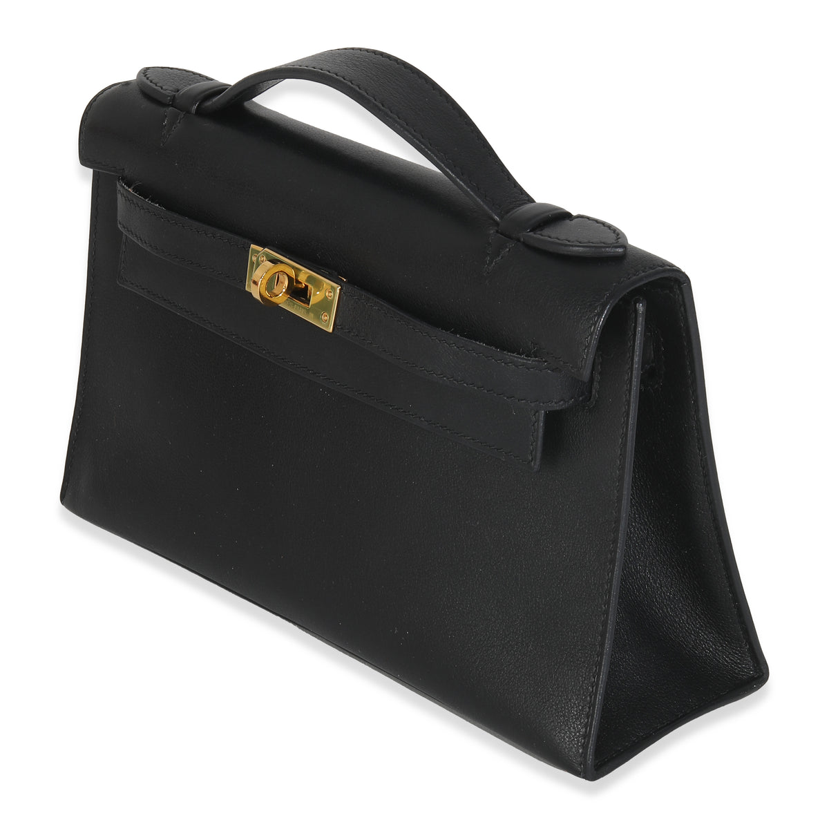 Black Swift Kelly Pochette GHW