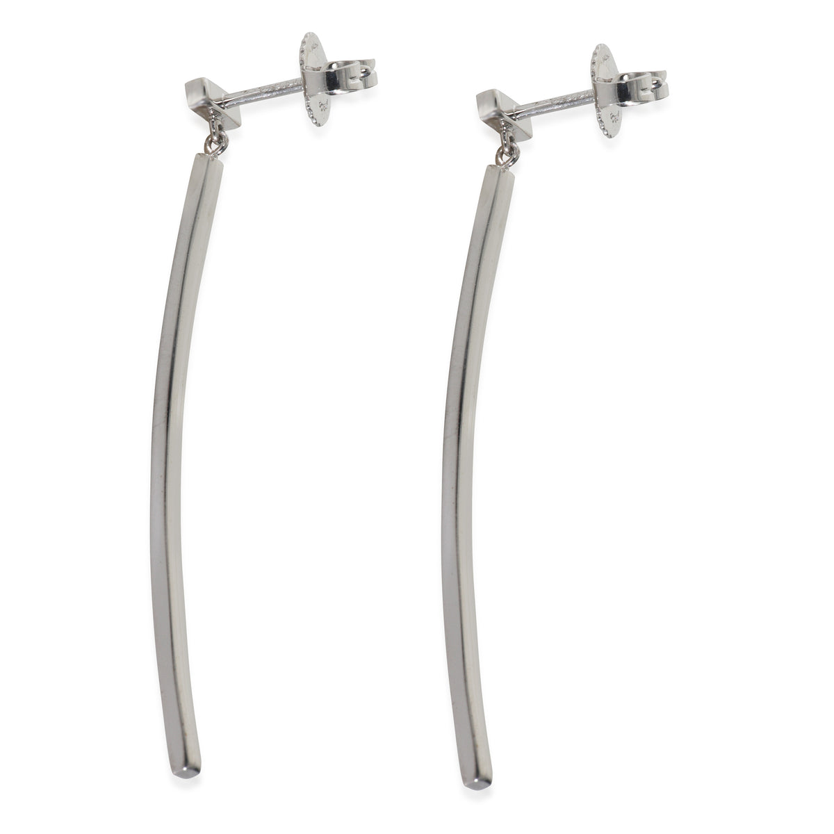 White Gold Diamond Tiffany T Earrings