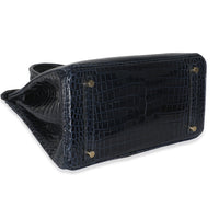 Bleu Marine Crocodile Porosus Birkin 30 GHW