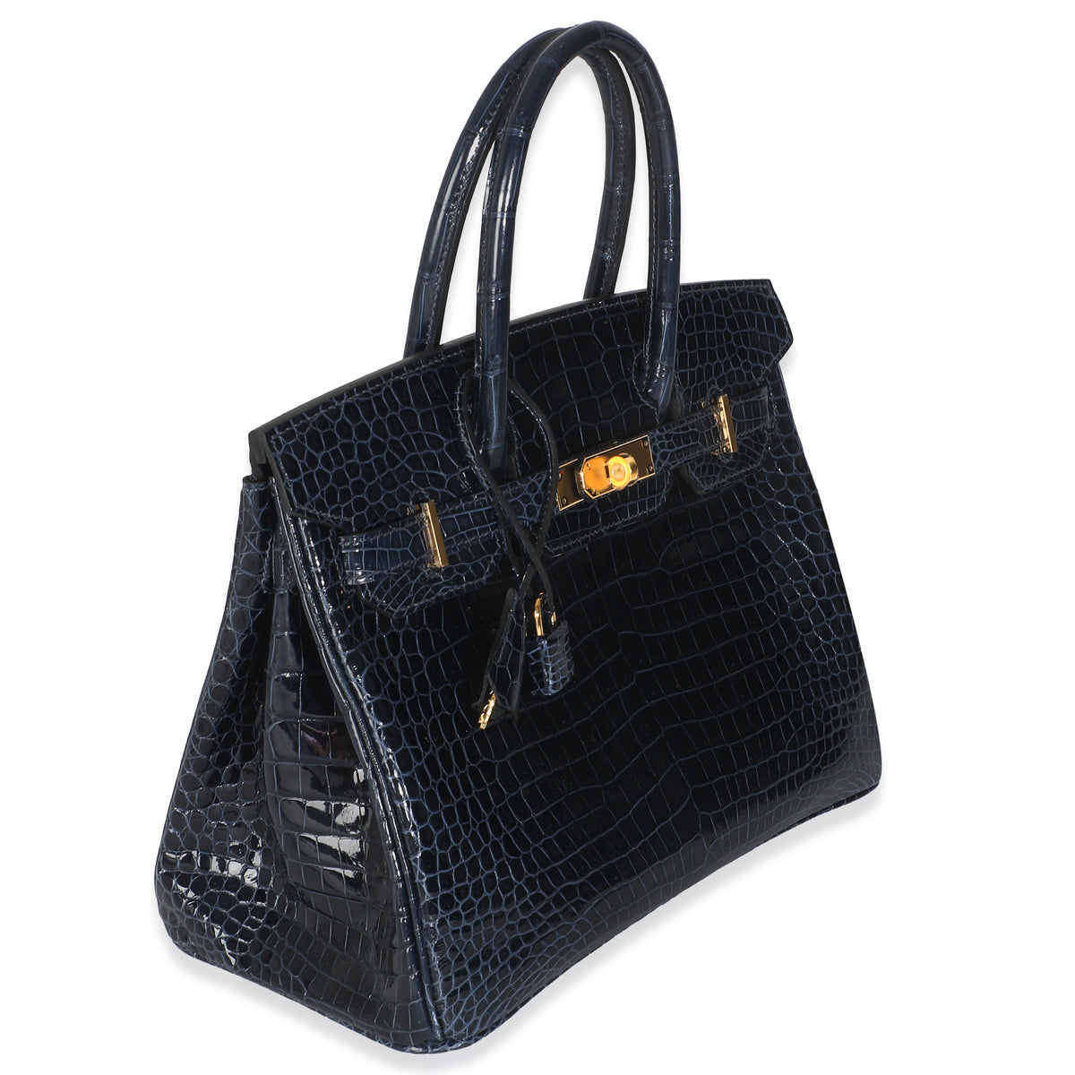 Bleu Marine Crocodile Porosus Birkin 30 GHW
