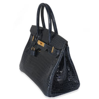 Bleu Marine Crocodile Porosus Birkin 30 GHW