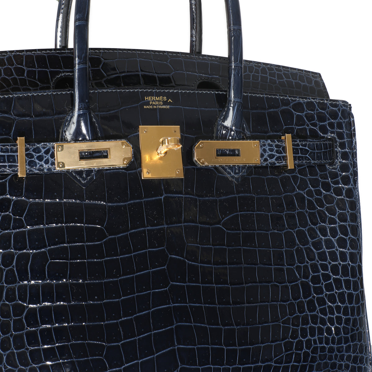 Bleu Marine Crocodile Porosus Birkin 30 GHW