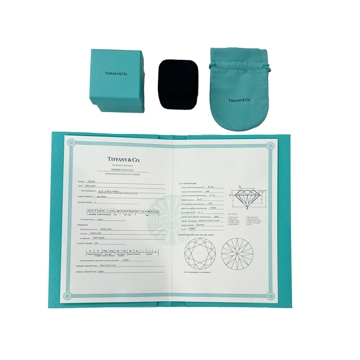 0.88 ct Round Brilliant Diamond Engagement Ring