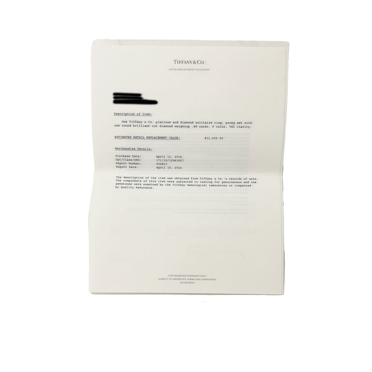 0.88 ct Round Brilliant Diamond Engagement Ring